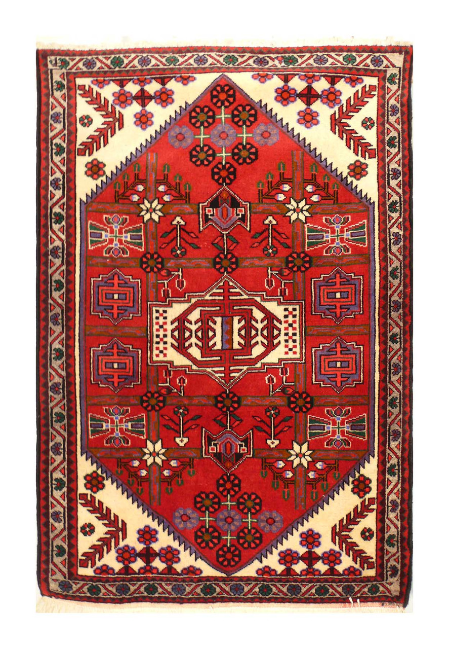 3'5 x 4'8 Geometric Persian Shahsavan Rug