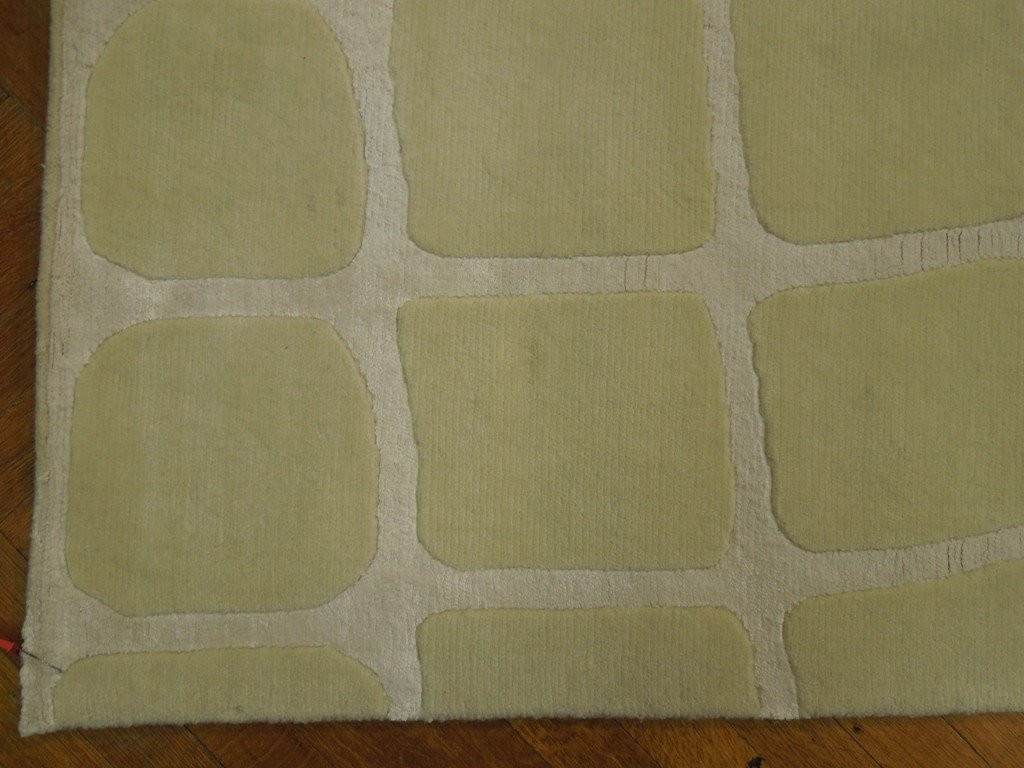 Soft Hand Knotted Modern 14x11 Silk&Wool Area Rug