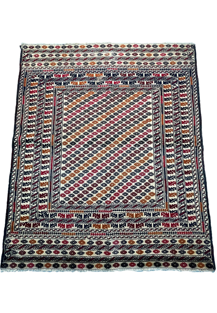 4'2" x 5'4" Antique Persian Baluch Rug