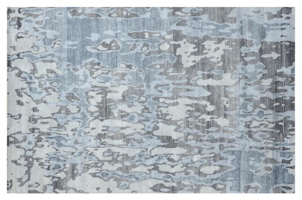 9 X 12 Modern Handmade Silky Abstract Rug 4