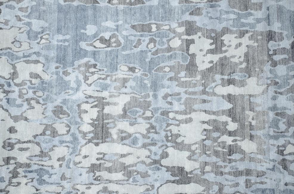 9 X 12 Modern Handmade Silky Abstract Rug 4