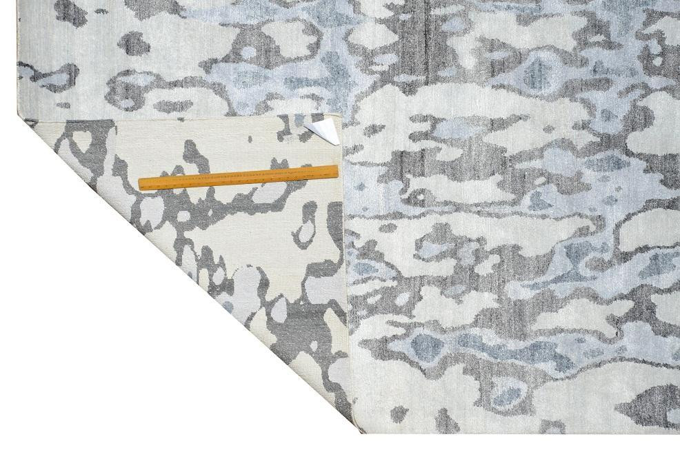 9 X 12 Modern Handmade Silky Abstract Rug 4