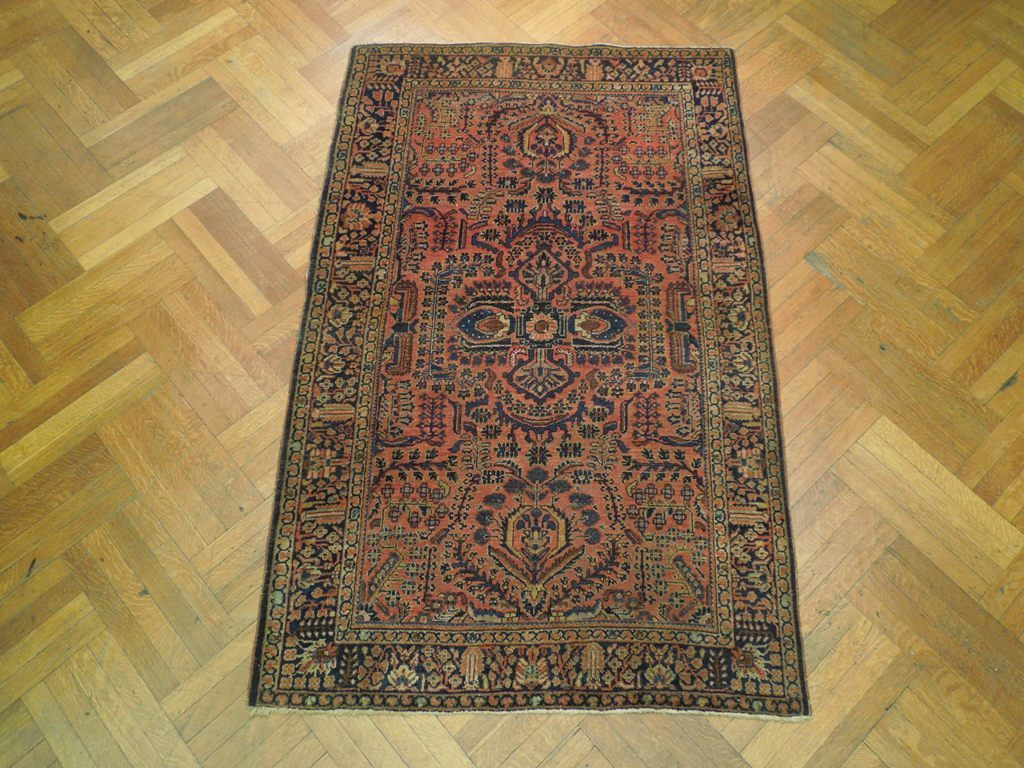 Antique Persian Sarough Rug 4x7