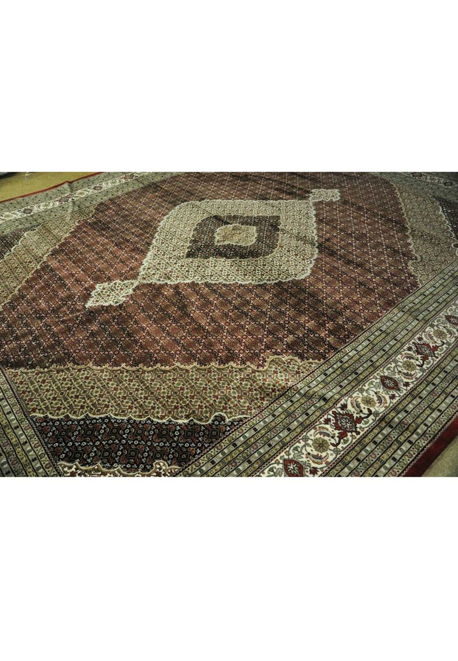 12 x 15 Persian Tabriz  Mahi  50 Raj Wool & Silk Rug