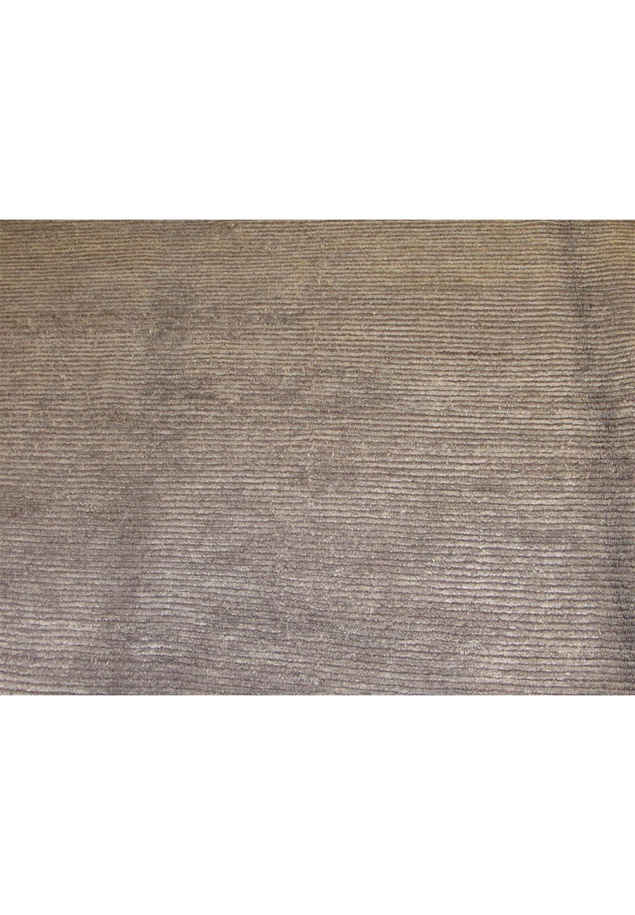 8 x 10 Modern Charcoal Colored Wool and Silk Rug