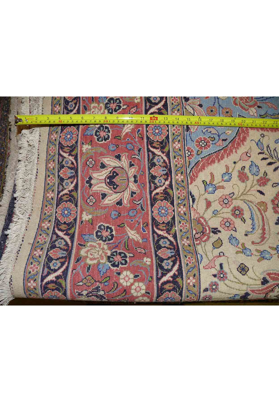 Hand-knotted texture of the 7' x 10'2" Persian Bijar Rug