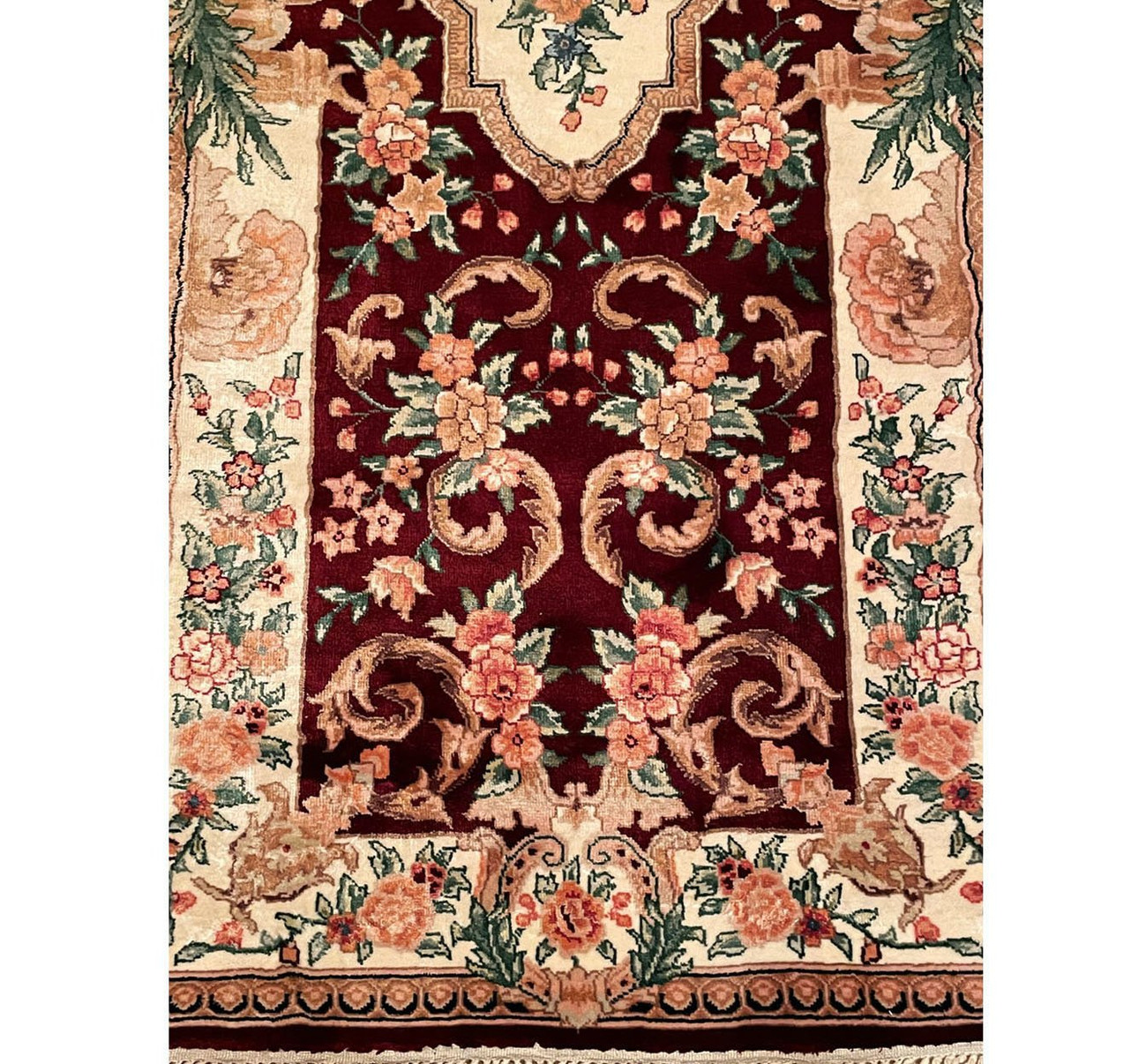 2'6 x 10 Oriental Sino 160 Wool & Silk Runner Rug