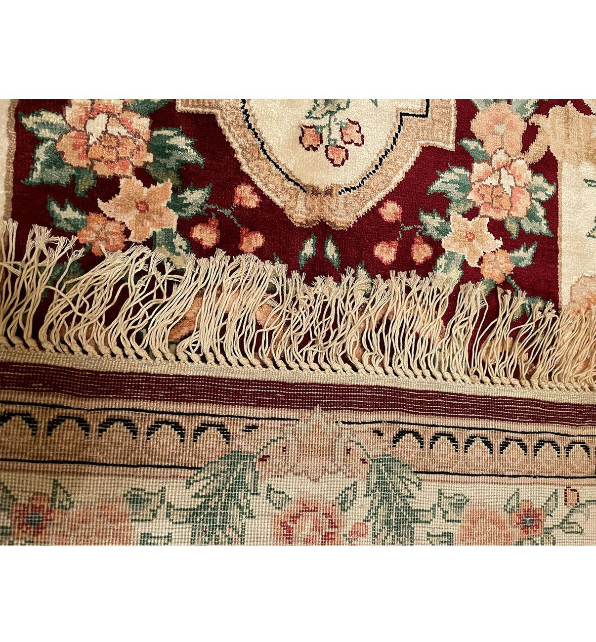 2'6 x 10 Oriental Sino 160 Wool & Silk Runner Rug