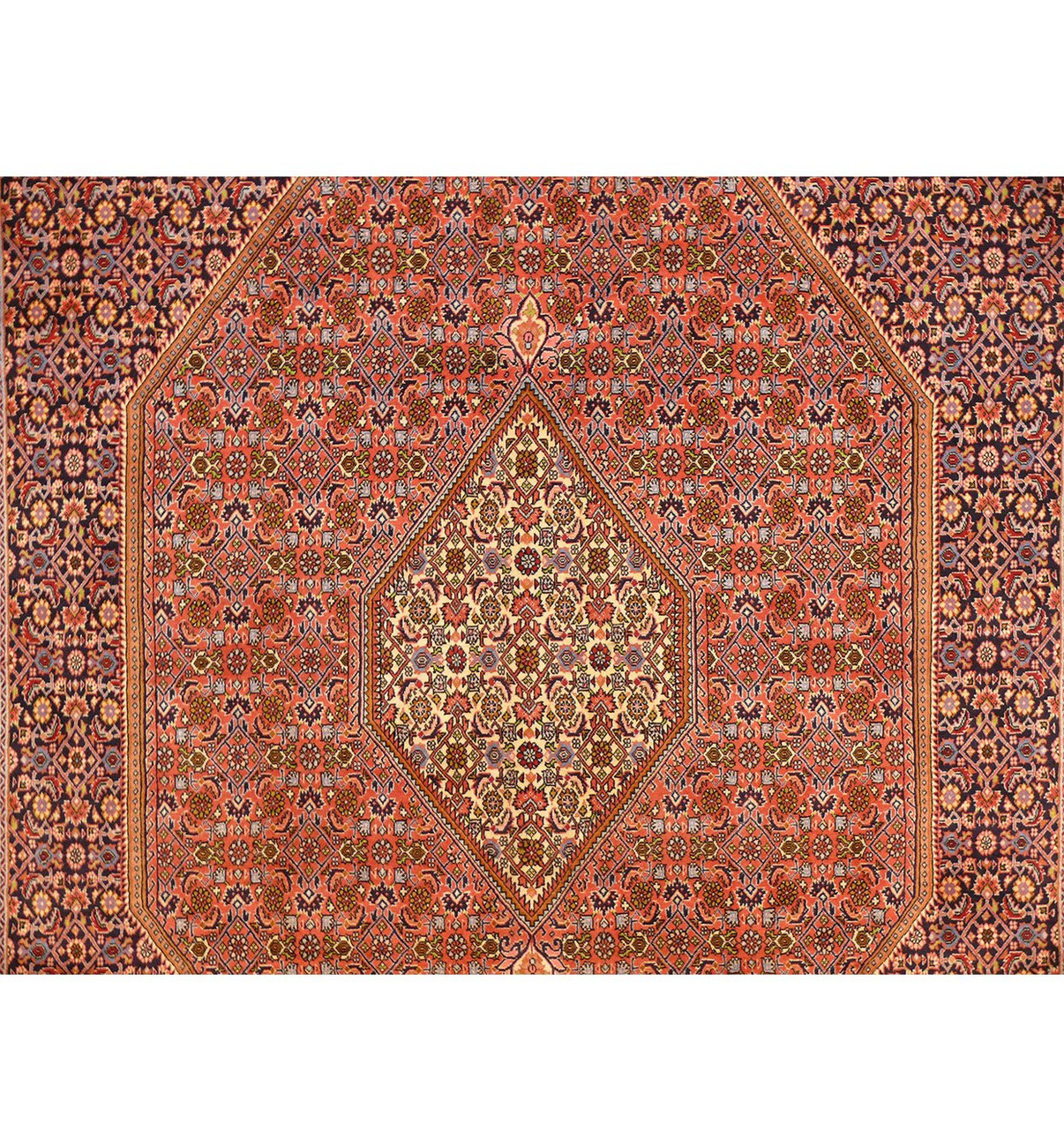8'2 x 11'5 Persian Bijar Iron Rug | High-End