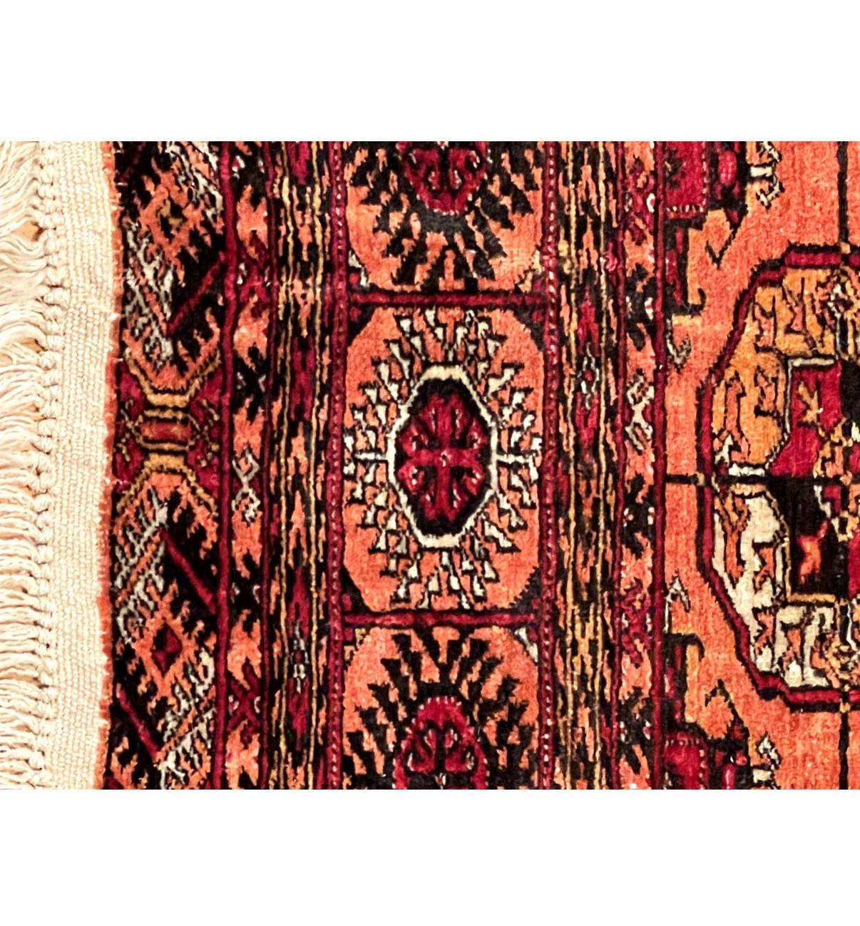 4 x 6 Antique Wool & Silk Afghan Mauri Rug
