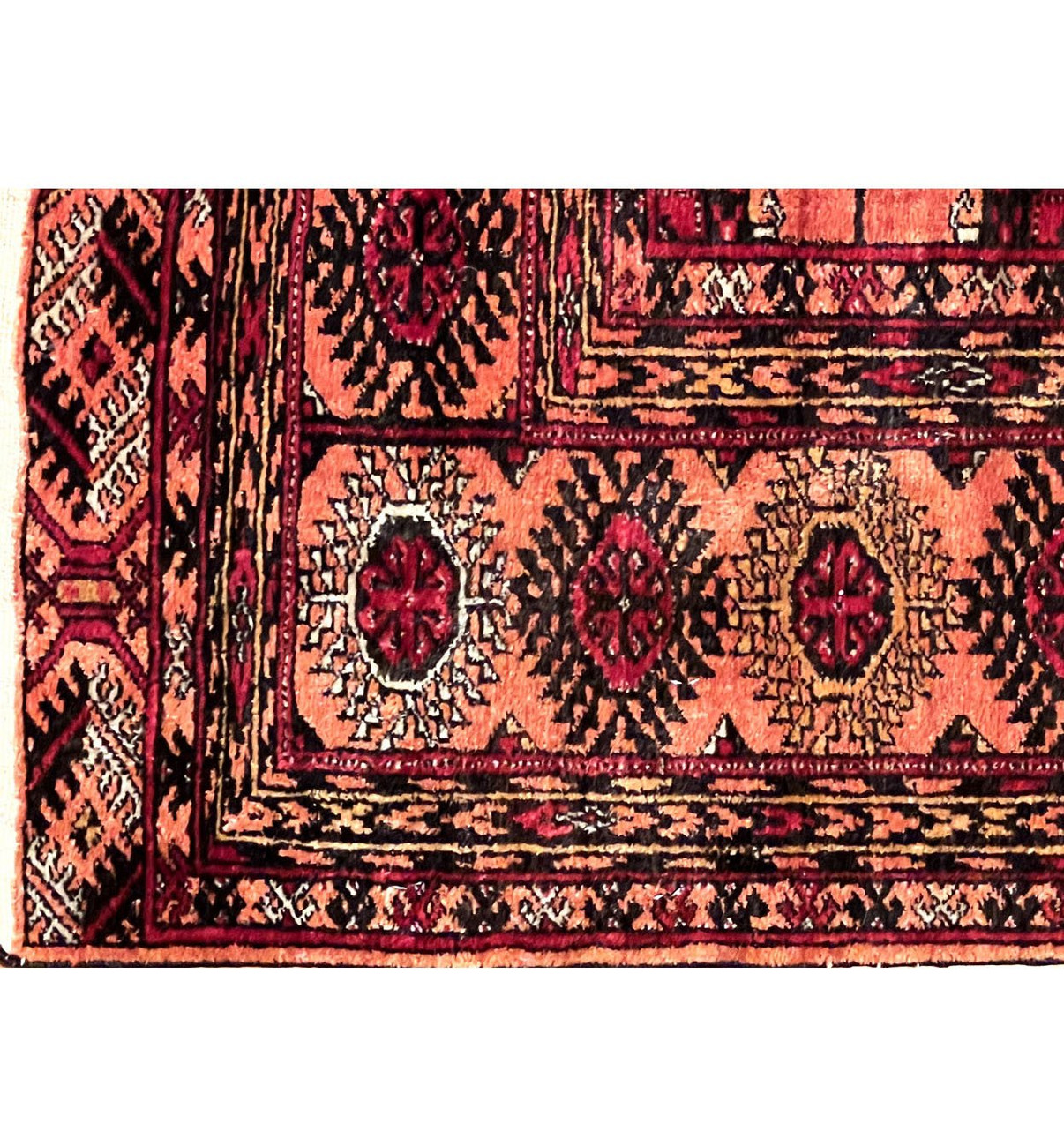 4 x 6 Antique Wool & Silk Afghan Mauri Rug