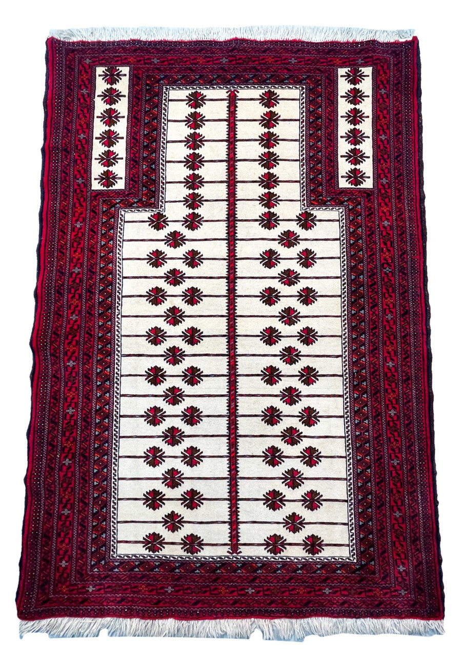 3'7" x 5'4 Rare Persian Baluch Tribal Rug