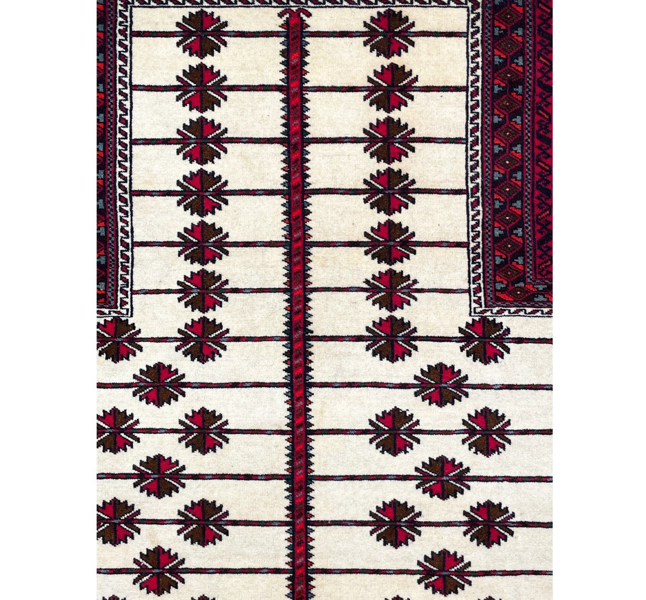 3'7" x 5'4 Rare Persian Baluch Tribal Rug