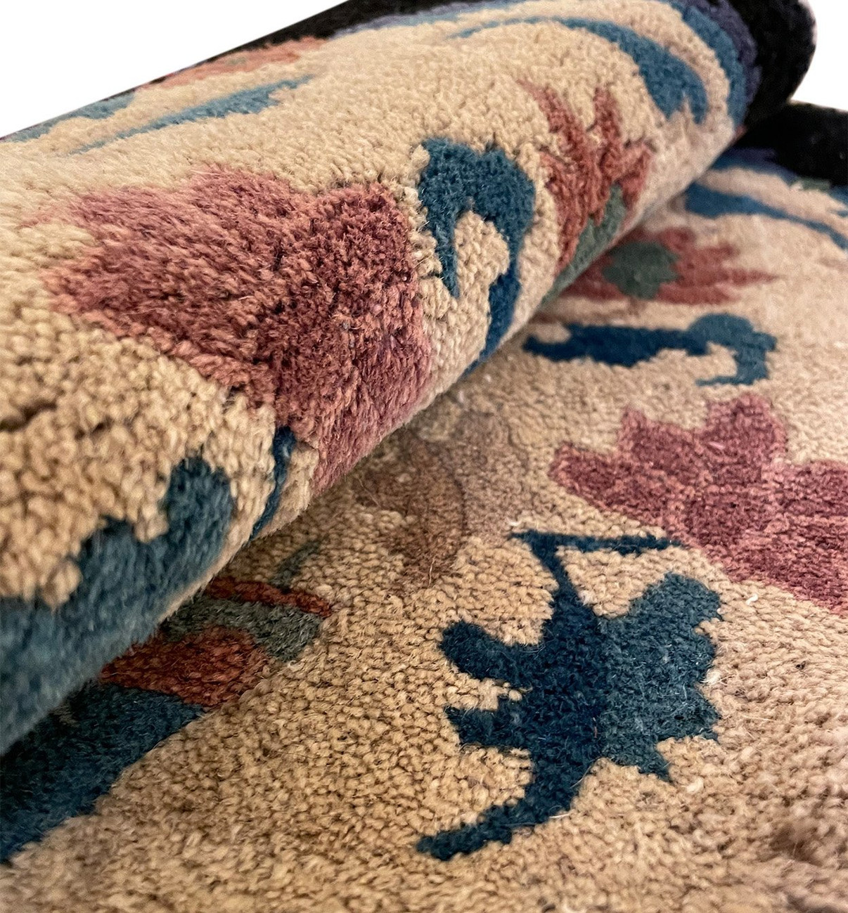 2 x 2 Antique Oriental Art Deco Round Rug