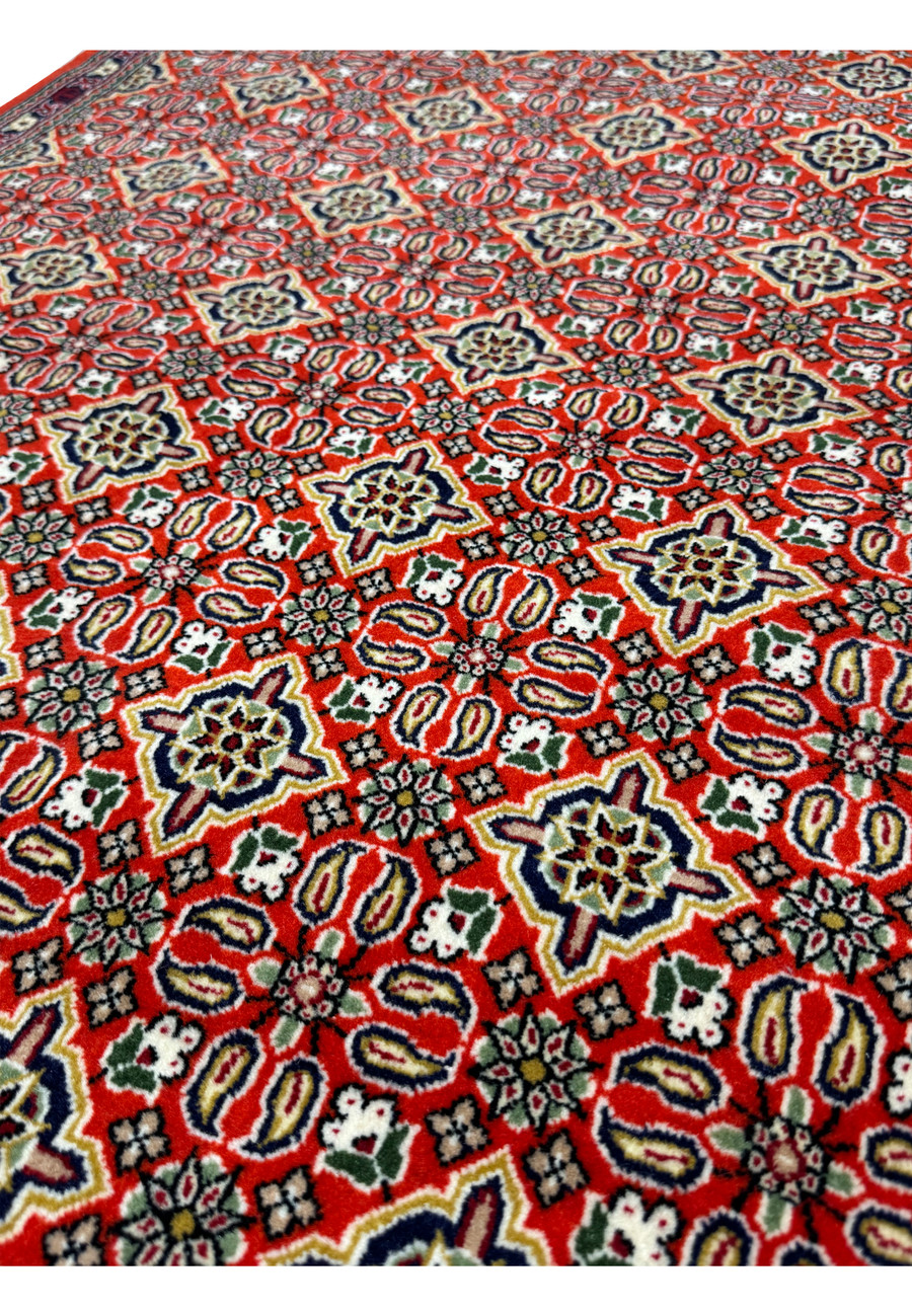 3x4 Persian Qum Kork Rug detailed weaving