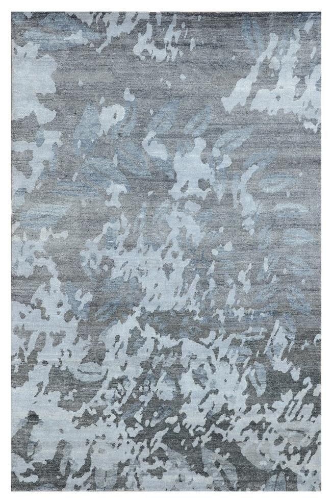 9 x 12 Handmade Silky Modern Abstract Rug