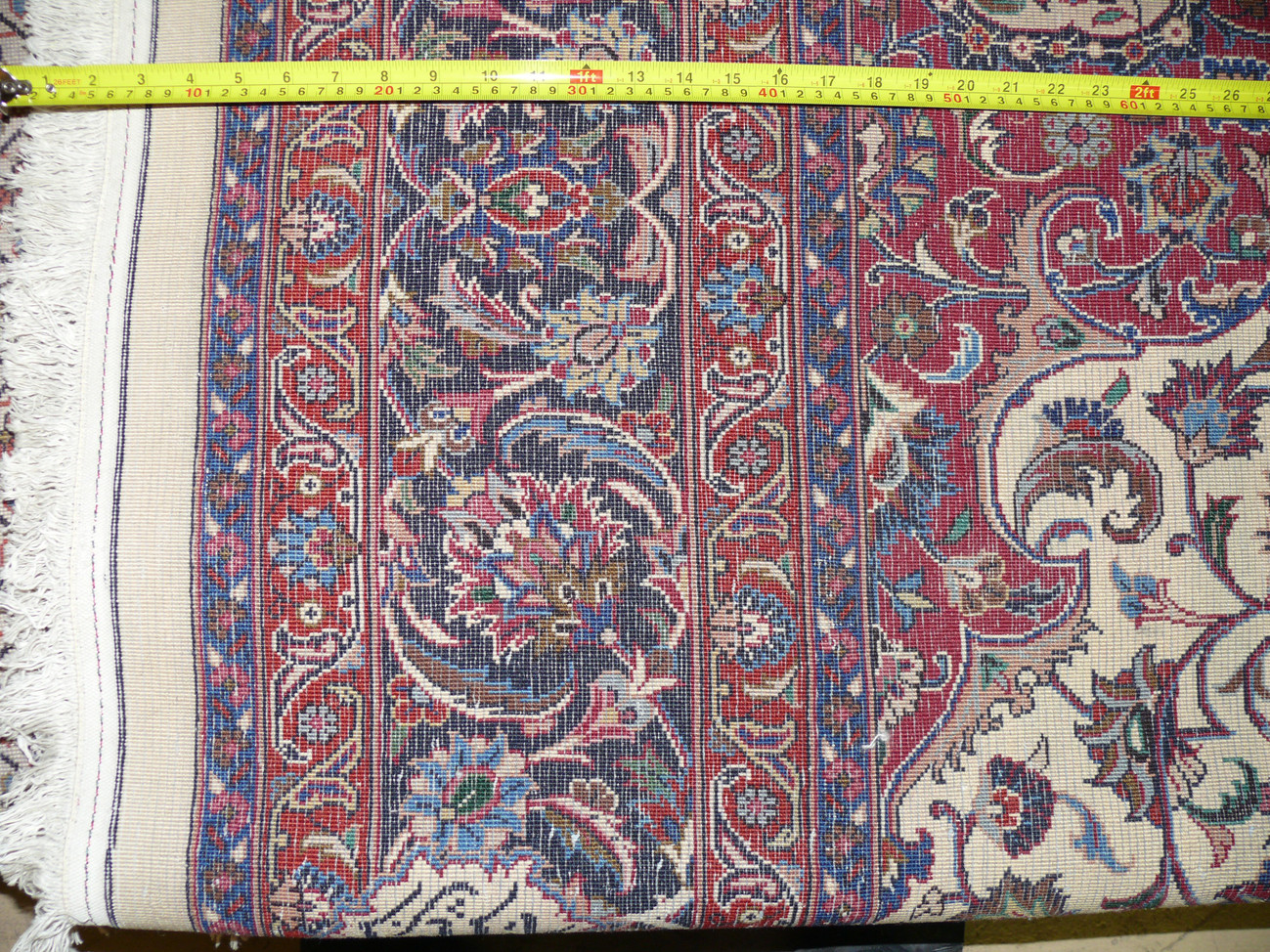 7 x 9'6" Premium Persian Mashad Rug signed by master weaver