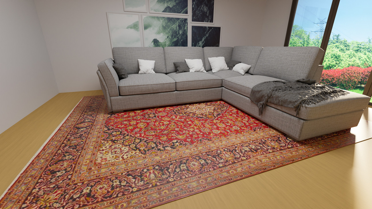 10 x 13'5 Classic Persian Kashan Rug | Known from TV Show Shark Tank