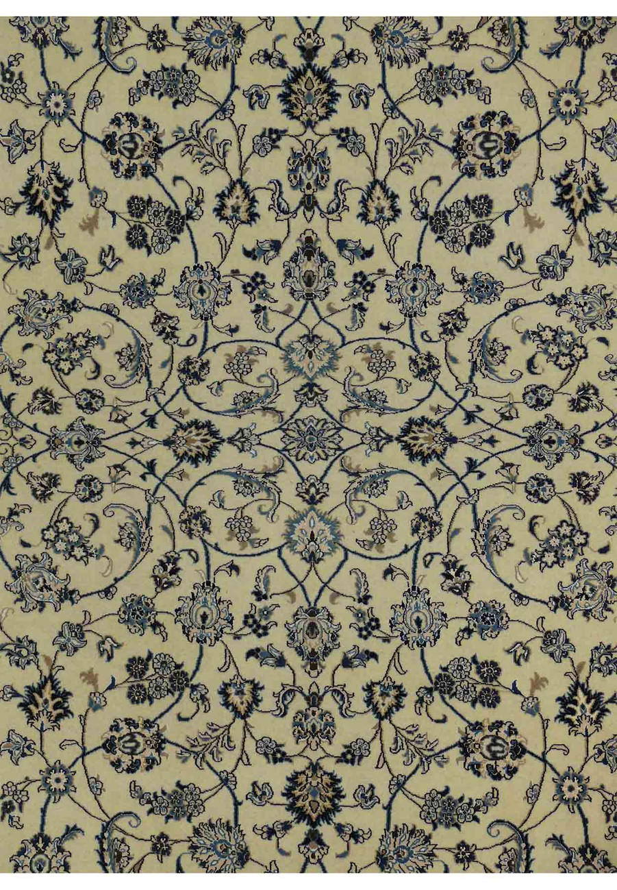 7 x 10 All-Over Design Persian Nain 9LAA Wool & Silk Rug