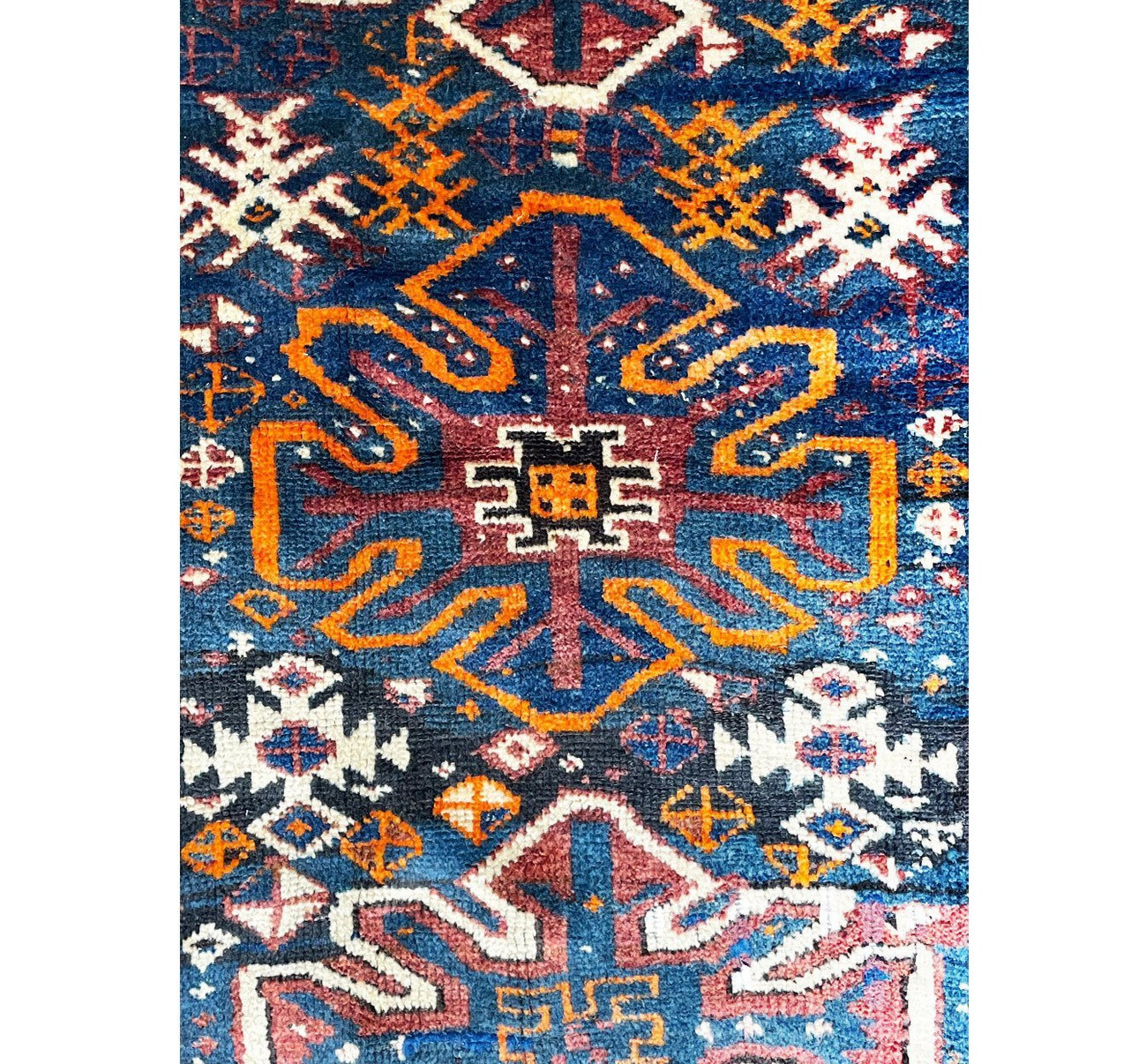 3'8" x 5'4" Antique Caucasian Azerbaijan Rug