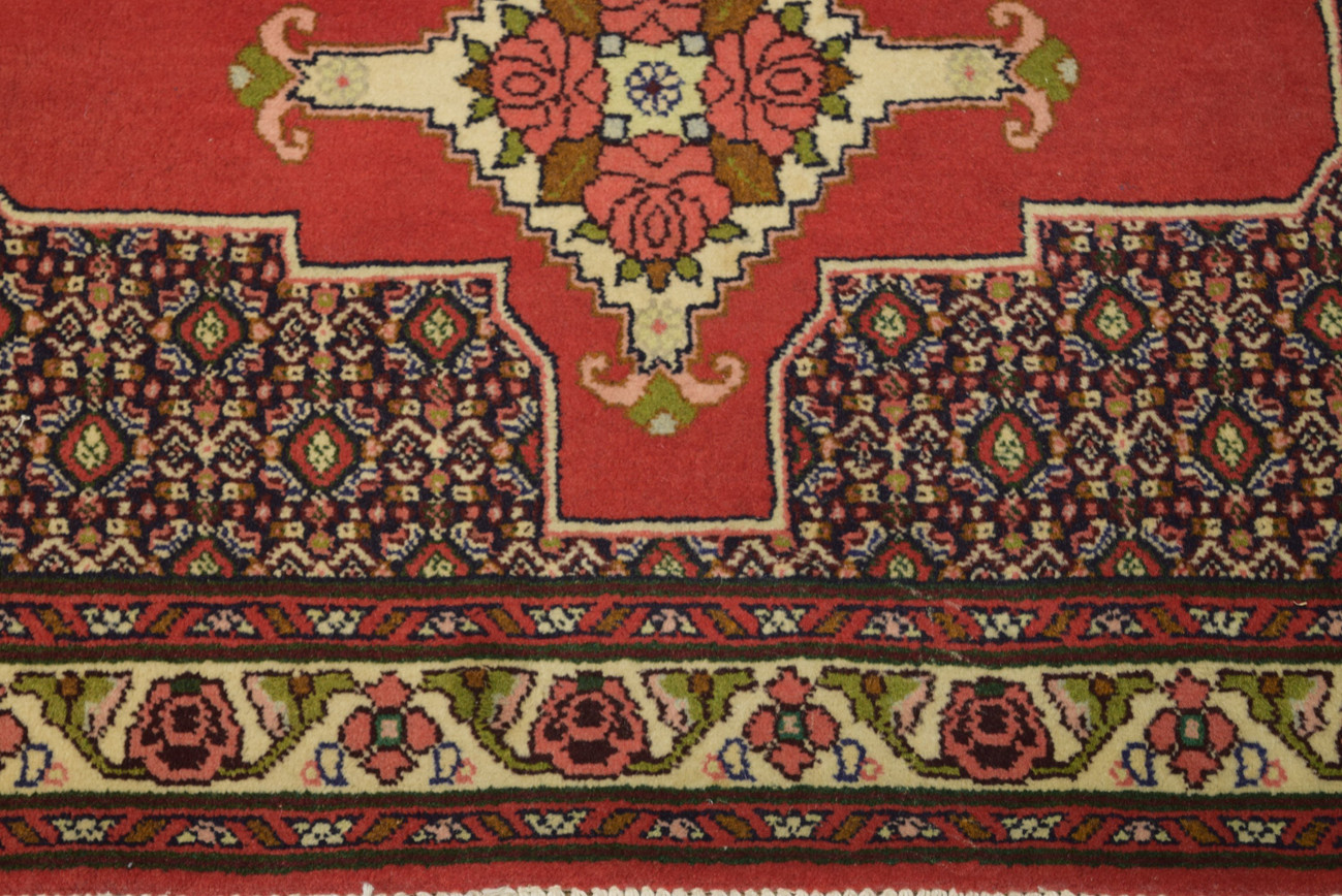 Border of a 3x12 Persian Senneh Rug Runner