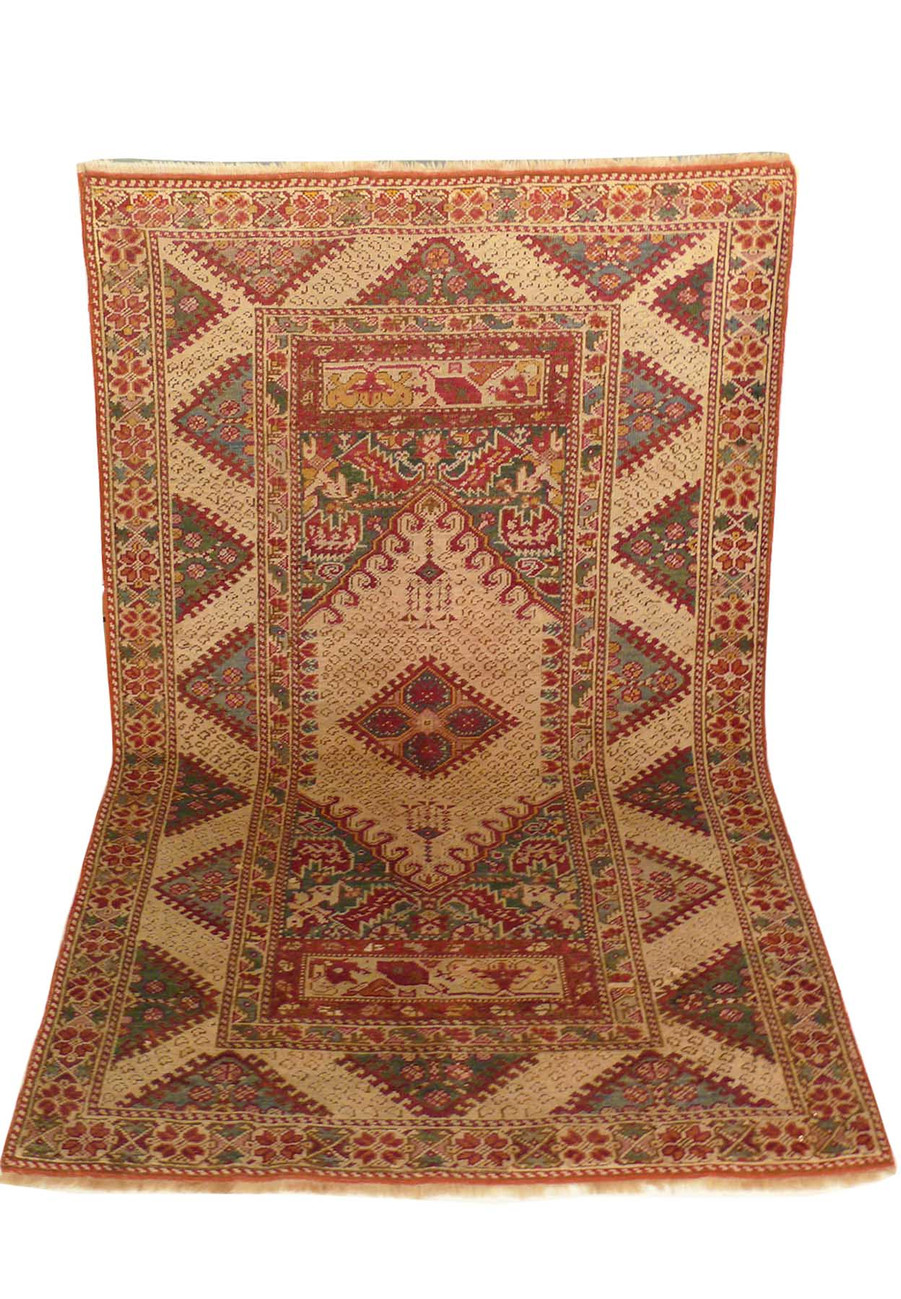 3'9 x 7'6 Caucasian Kazak Rug | Unique one of a kind