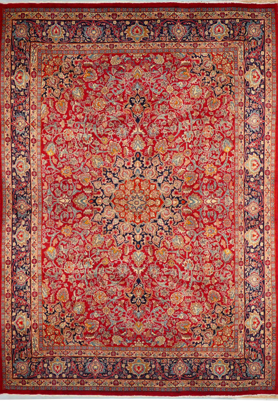10 x 13 Persian Mashad Rug | Unique Design