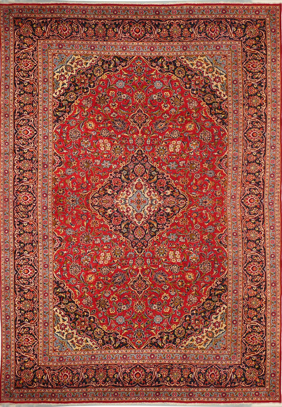10 x 14 Persian Kashan Rug | known from TV Show Shark Tank 1