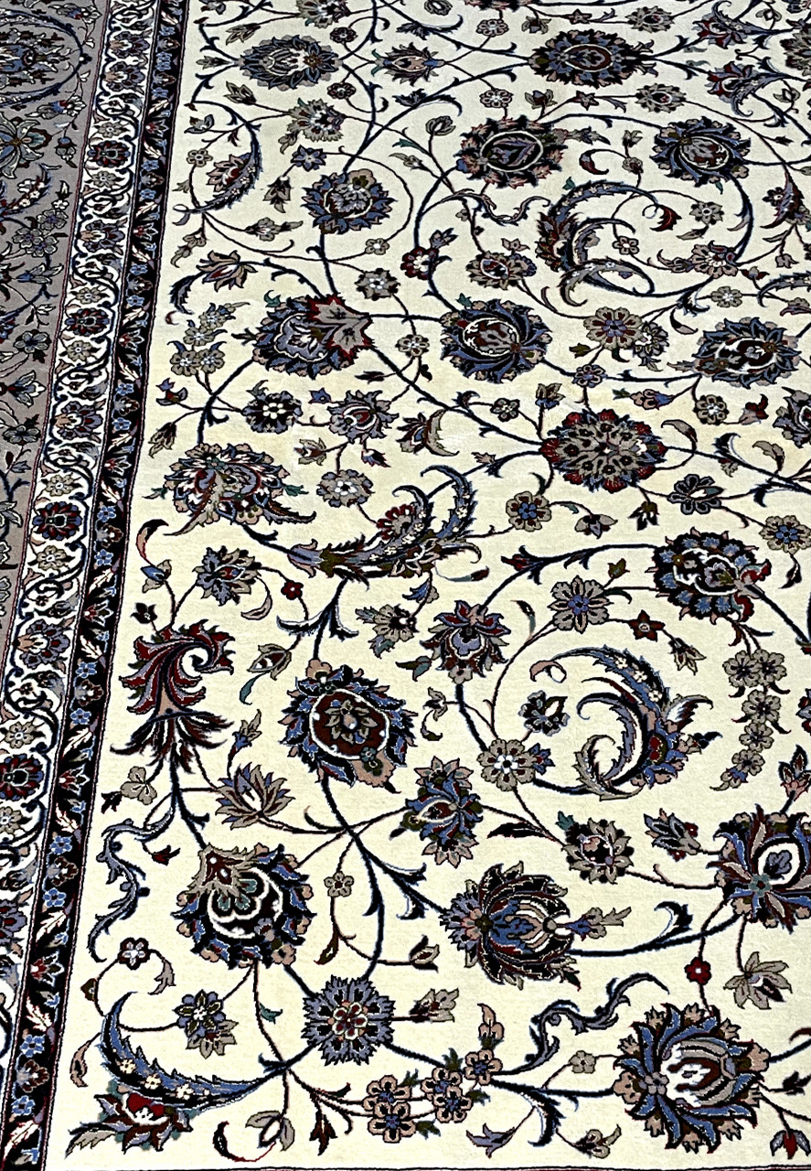 8'4 x 12'1 Persian Isfahan High End Wool & Silk Rug