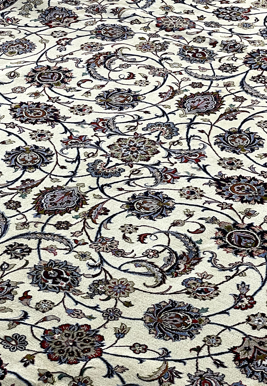8'4 x 12'1 Persian Isfahan High End Wool & Silk Rug