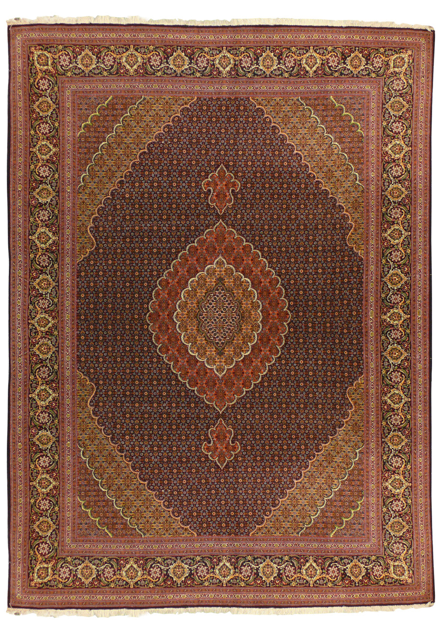 6'8 x 9'7 Tabriz Mahi 50 Raj Persian Rug with intricate design