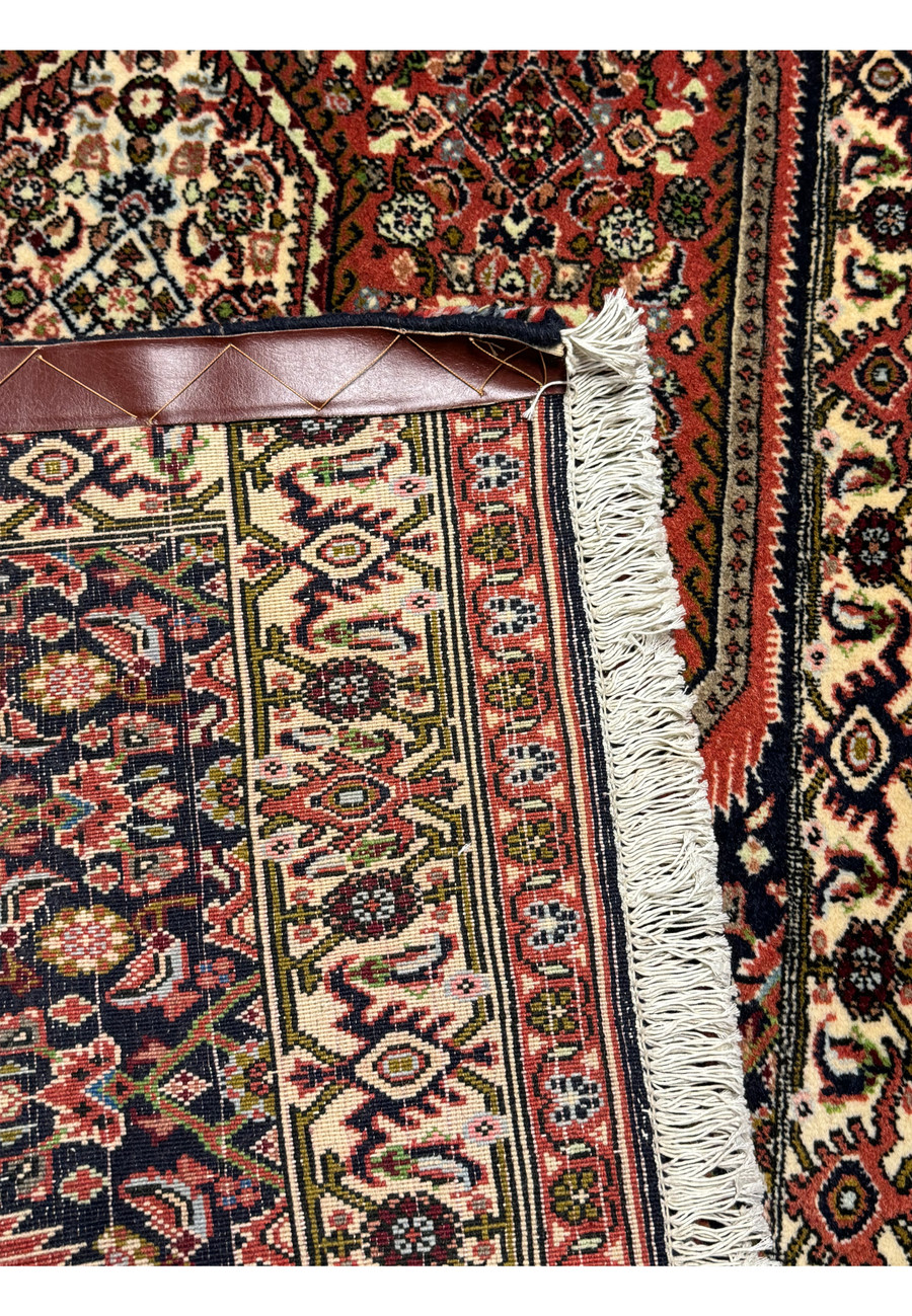 Back view of 3' x 5'2" Persian Bijar Rug displaying hand-knotted craftsmanship.