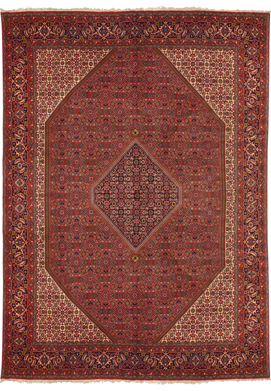 Full view of 8' x 11'2" Bijar Persian Iron Rug