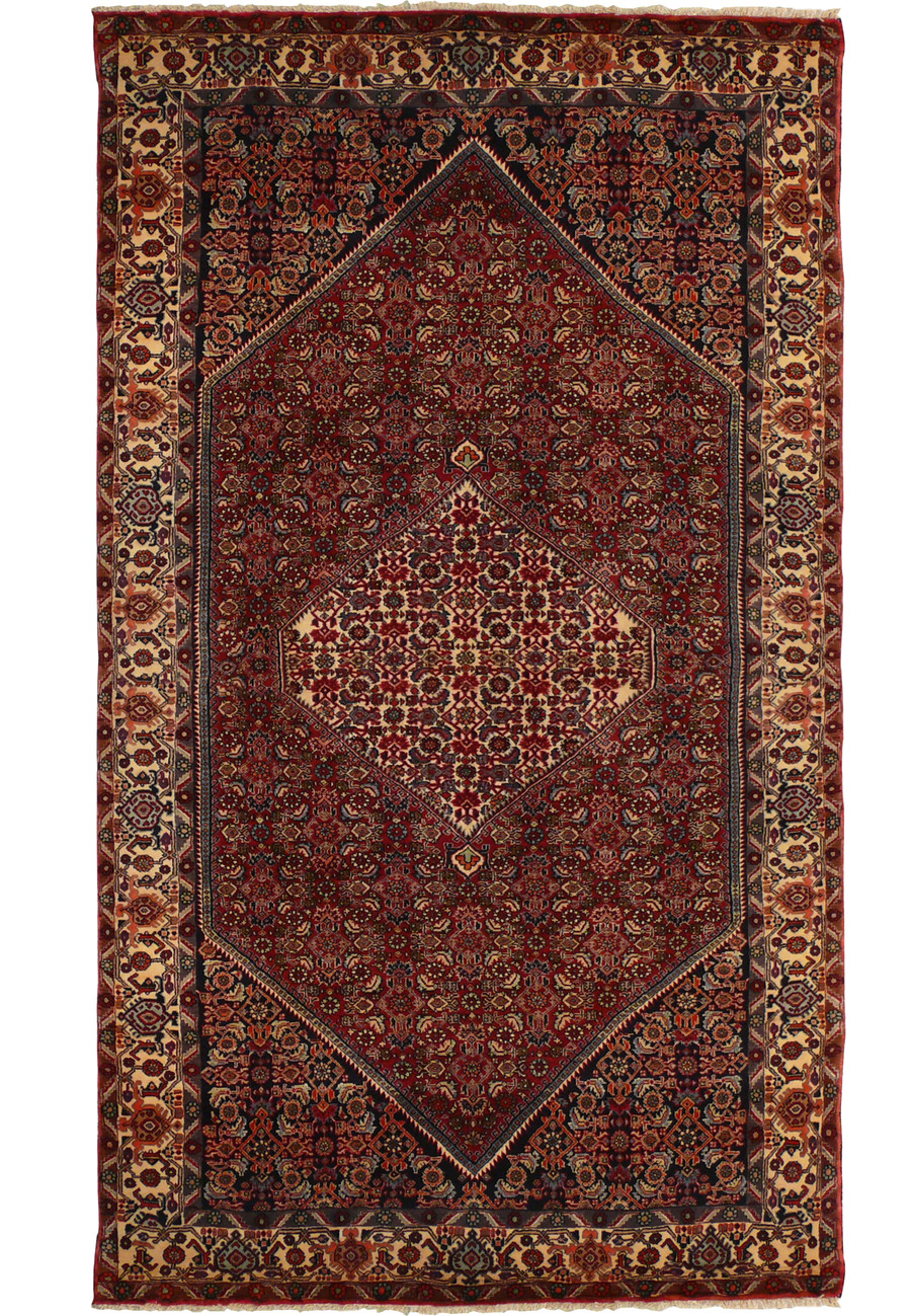 5'5 x 10 Persian Bijar Rug rare size hand-knotted Kurdistan iron rug