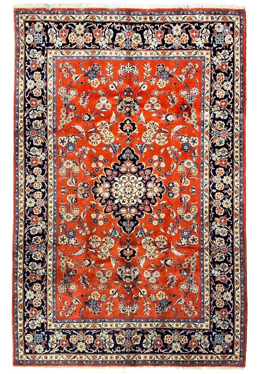 6'6 x 10'2 Persian Sarough Rug hand-knotted wool
