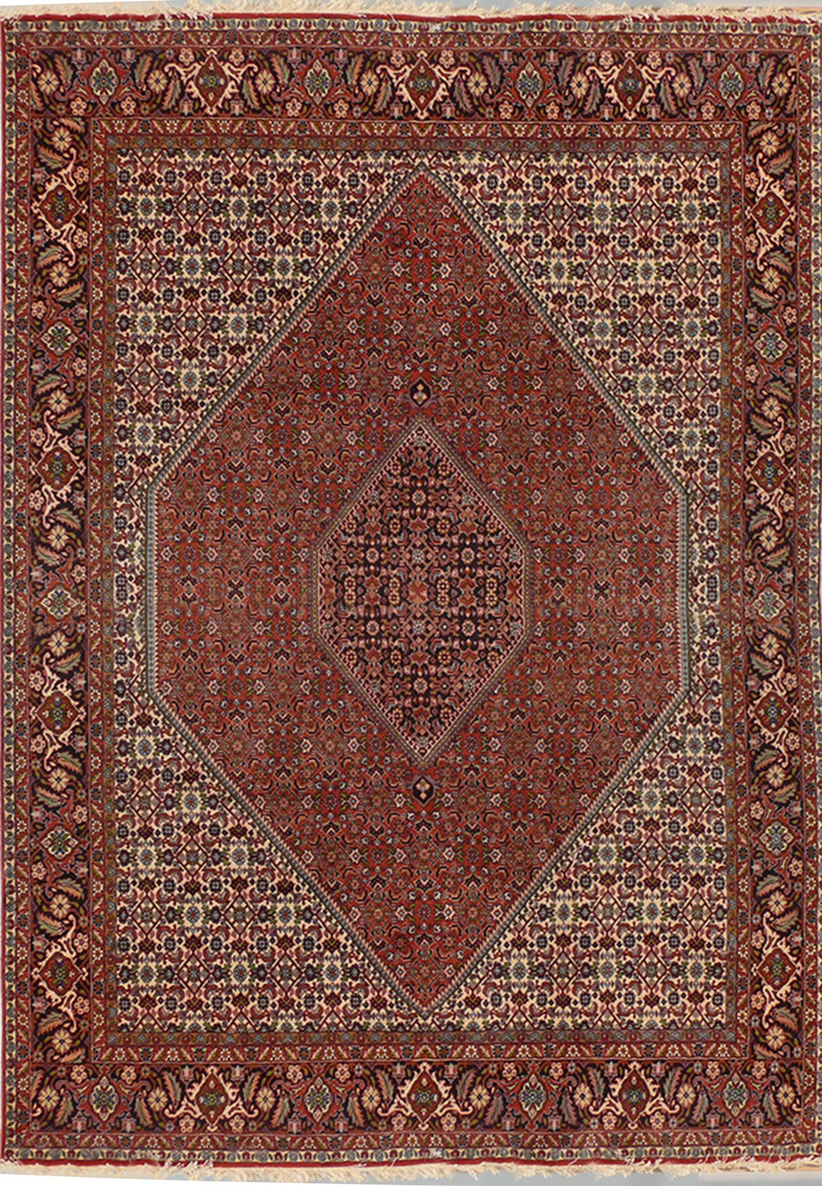 Persian Bijar Rug 6'7" x 9'6" Mahi Design