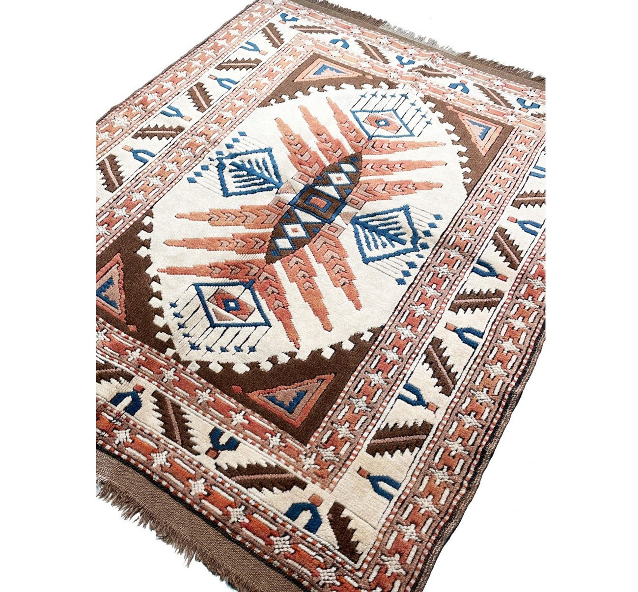 4 x 5'4" Antique Caucasian Kazak Rug