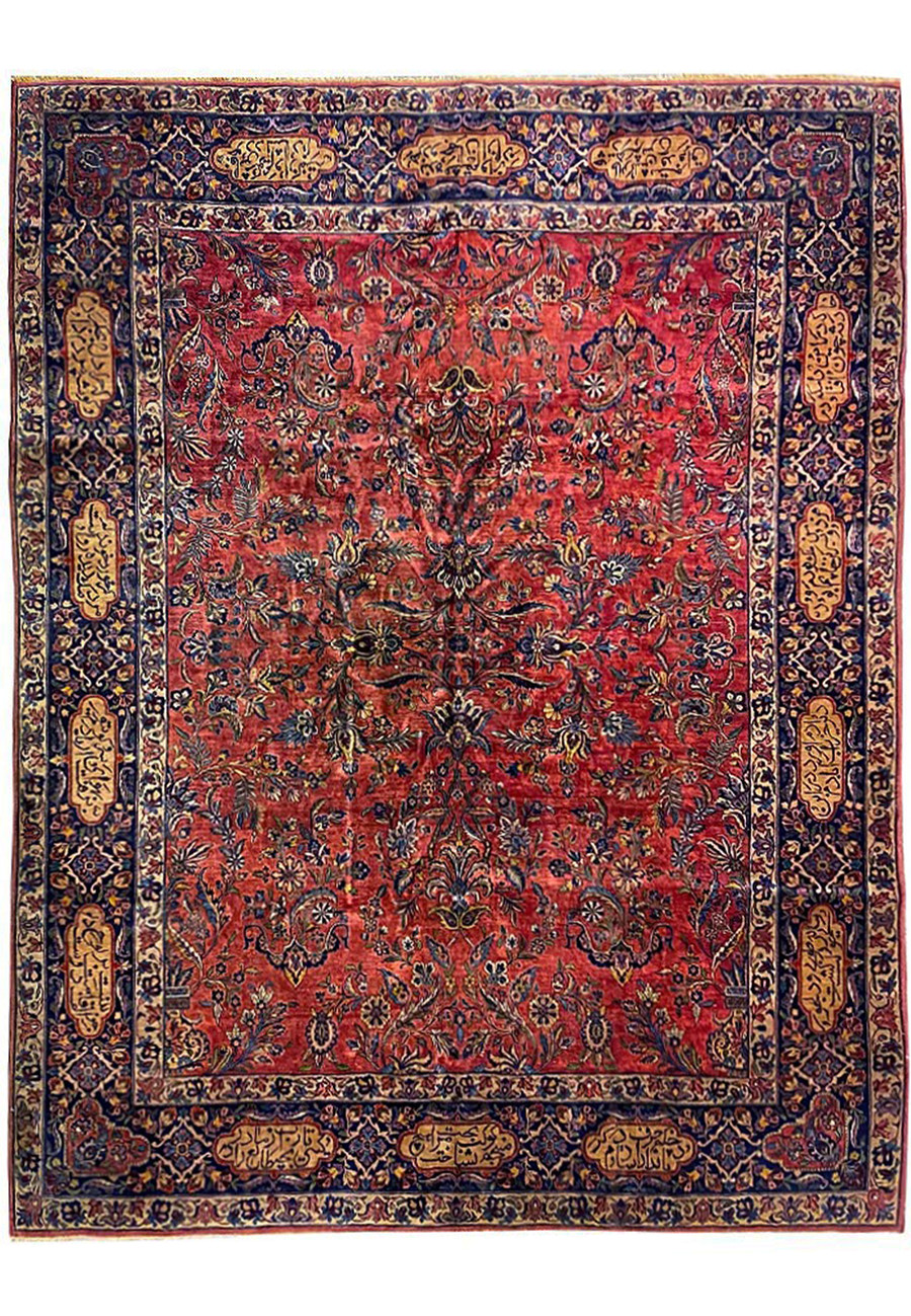 8'9 x 10'6 Antique Sarough handmade Persian rug free delivery Ohio