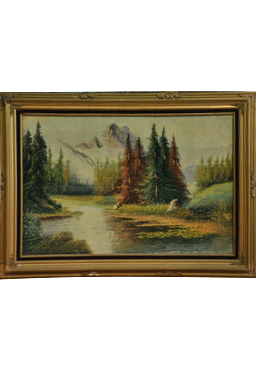 6 x 3 Persian Tabriz Handmade Framed Picture Rug