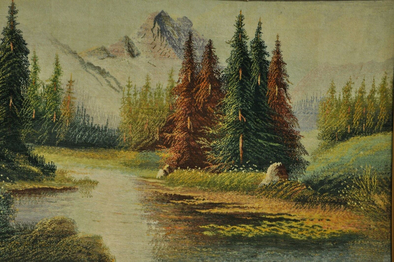 6 x 3 Persian Tabriz Handmade Framed Picture Rug