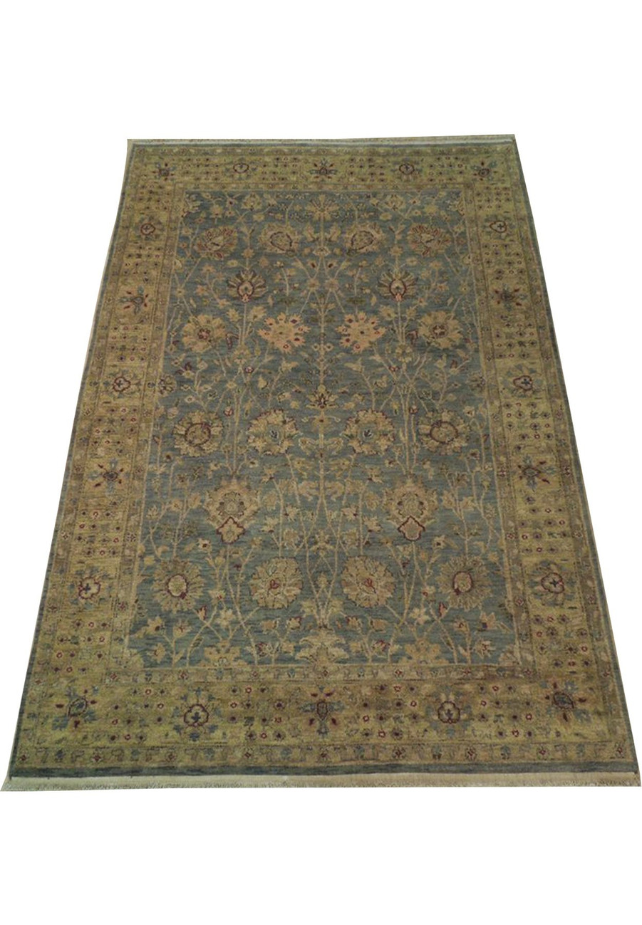 6' x 9' Transitional Chobi Vegetable Dyed Rug 10