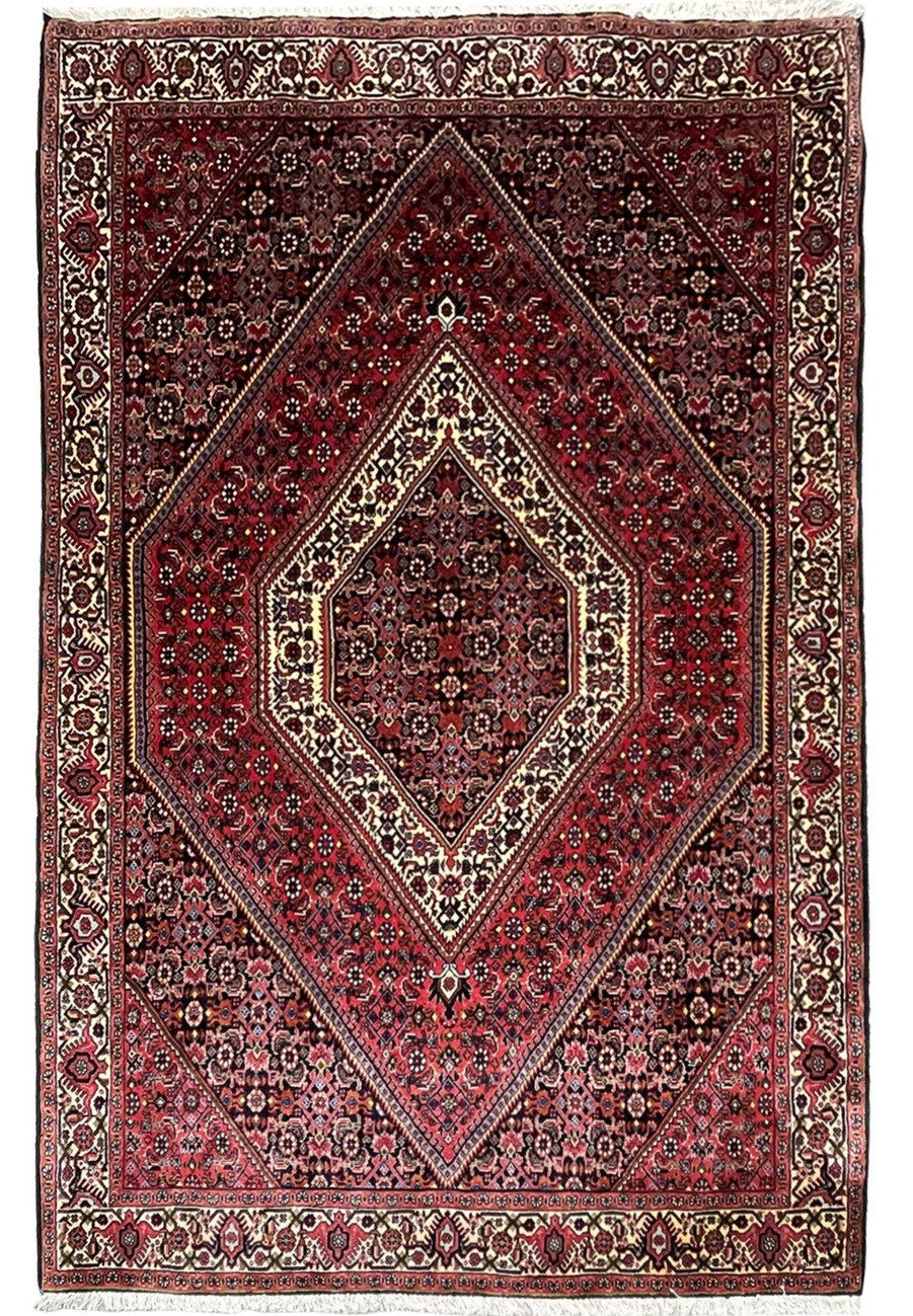 4 x 6 Persian Bijar Iron Rug 1