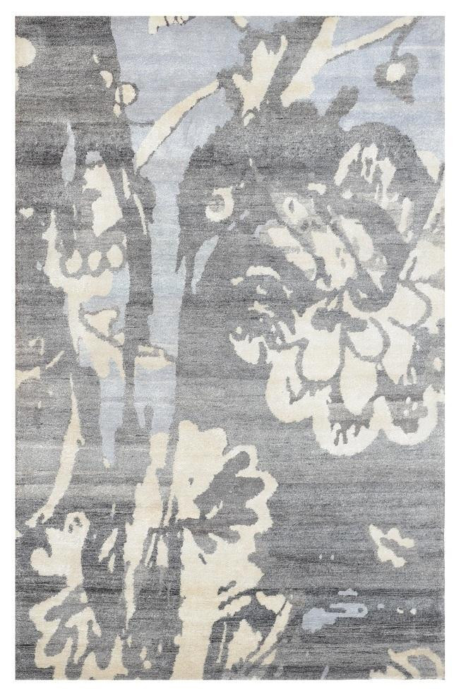 6 x 9 Modern Handmade Silky Abstract Rug