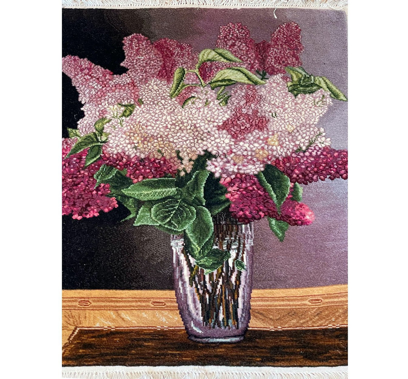 1'8 x 2'5 Identical Pair Pictorial Persian Tabriz Wool & Silk Rugs