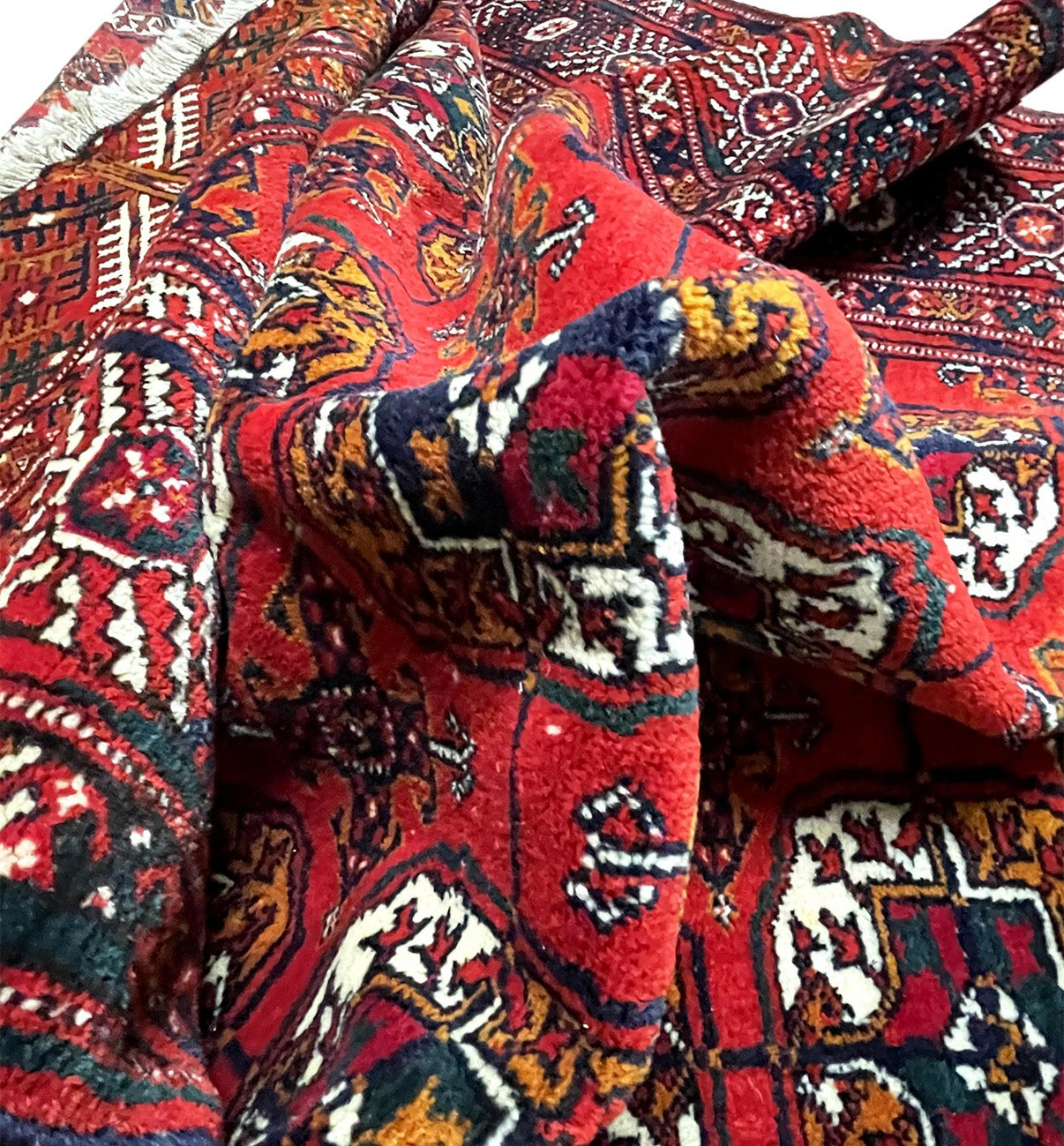 4 x 6 Antique Afghan Bokhara Rug