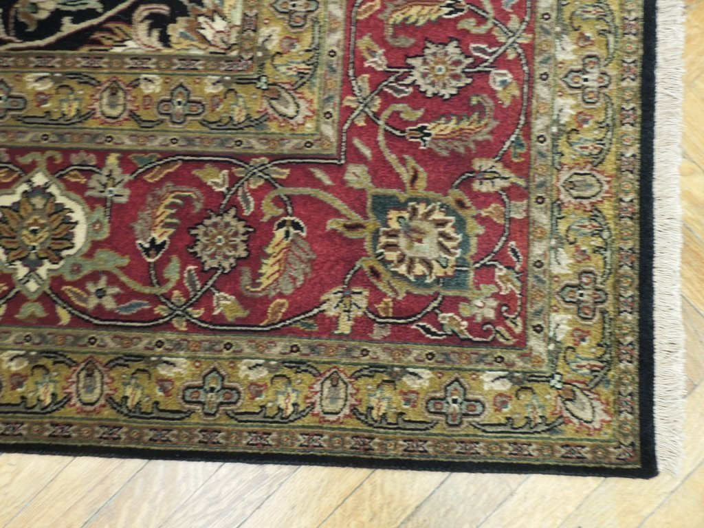 Jaipur Rug 9' x 12' Black Floral Palmets Handmade