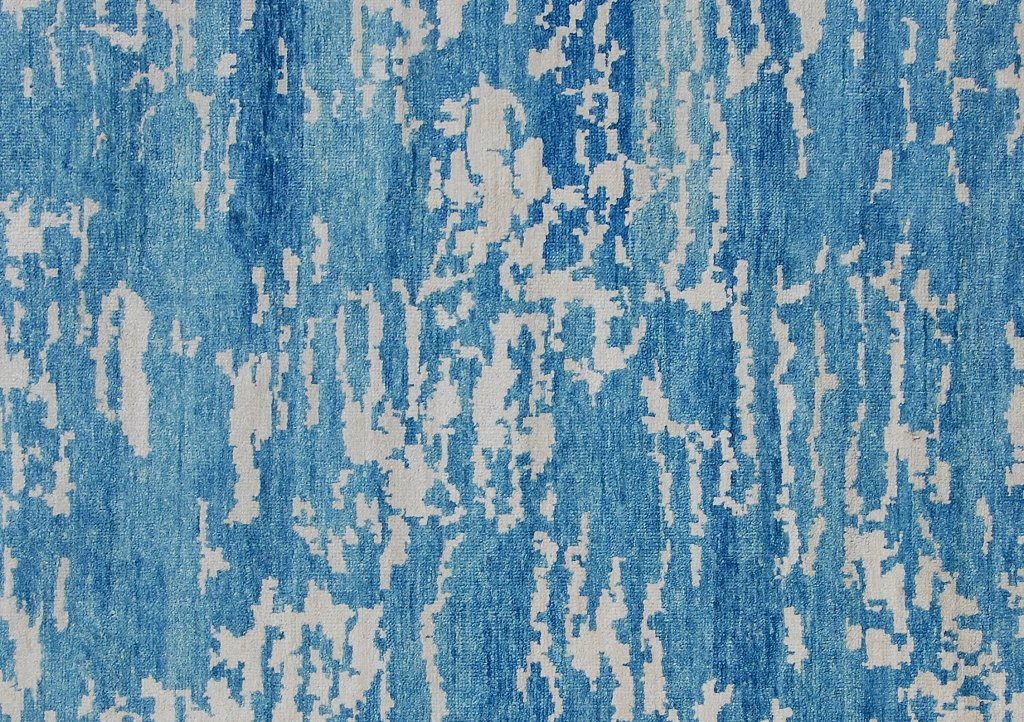 5 x 7 Modern Blue & Gray Handmade Rug