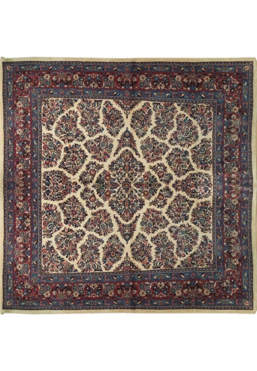 7 x 7 Persian Sarough Square Rug 2