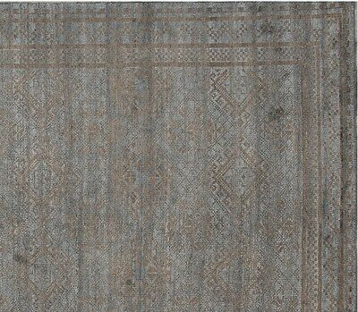 Gray Modern Affordable Handmade 5' x 8' Area Rug Silky Viscose Rayon& Wool