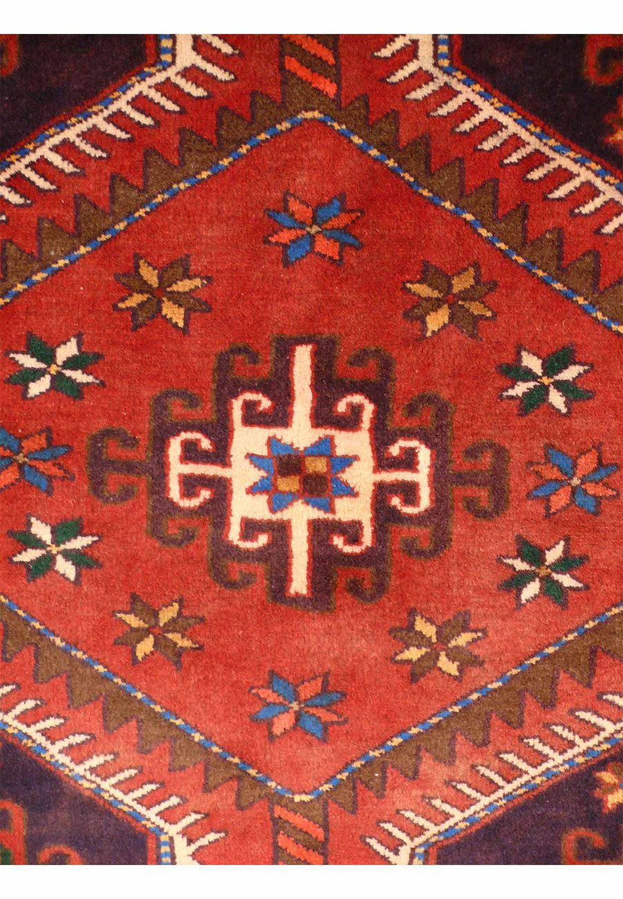 3'5 x 5 Rare Persian Hamedan Rug